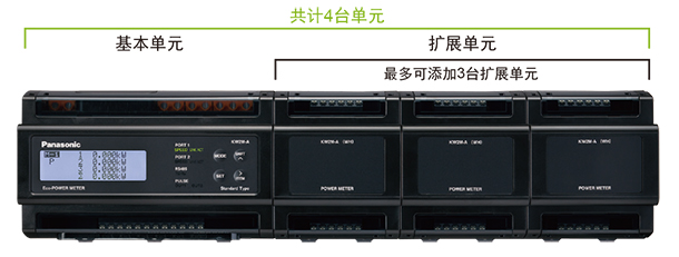 一臺(tái)單元可測(cè)量?jī)蓷l回路。為測(cè)量需要數(shù)量的回路最多可連接3臺(tái)擴(kuò)展單元。